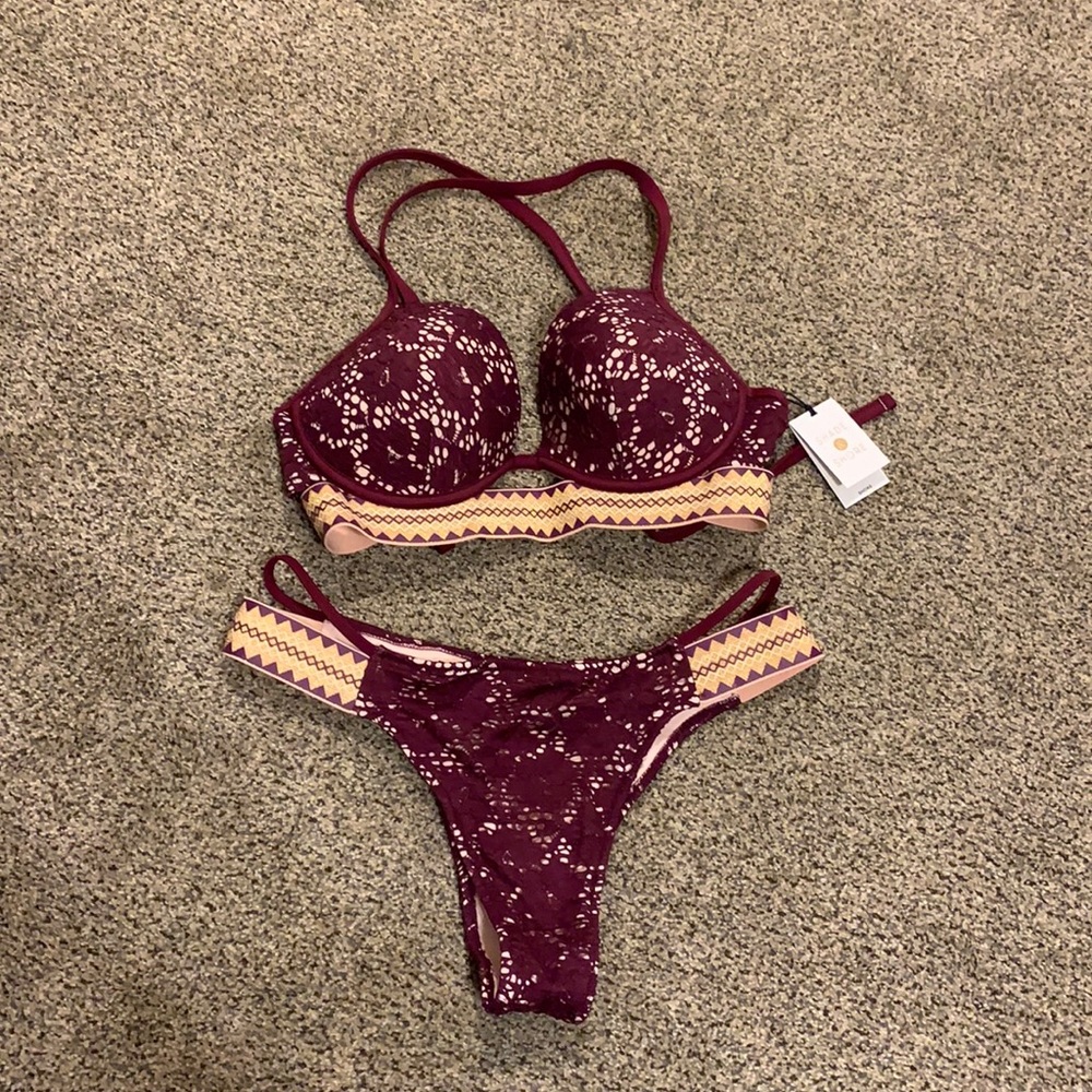 Burgundy Bathing Suit